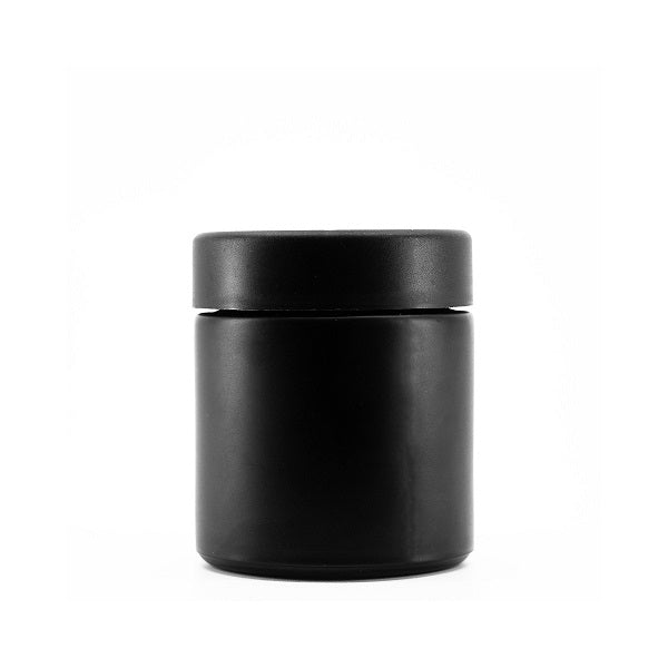 3OZ MATTE BLACK GLASS JAR AND CR CAP – 150 CT
