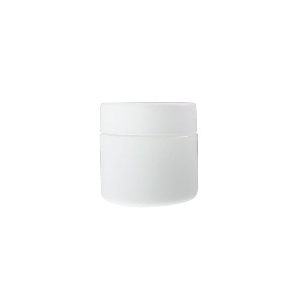 3OZ OPAQUE WHITE GLASS JAR AND CR CAP – 150 CT