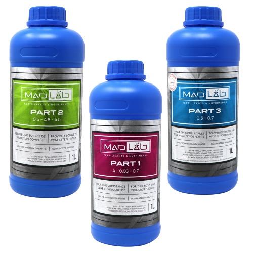Mad-Lab 3 Part Nutrients Kits