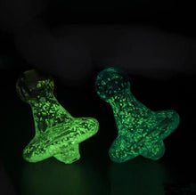Load image into Gallery viewer, Directional Flow UV Glass Carb Cap - Glow in Dark
