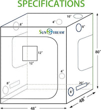 Load image into Gallery viewer, SunStream 48&quot;x24&quot;x60&quot; Hydroponic Camouflage Grow Tent for Indoor Planting, 4x2 FT with Reflective Mylar, Obeservation Window and Floor Tray…
