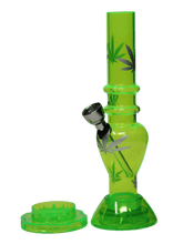 Load image into Gallery viewer, 7&quot; Acrylic Water Pipe with Grinder
