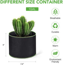 Load image into Gallery viewer, Wohous 20-Pack 1 Gallon Plant Grow Bags Heavy Duty Aeration Fabric Pots Thickened Nonwoven 1 Gallon Fabric Pots Plant Grow Bags (20, 1 Gallon)
