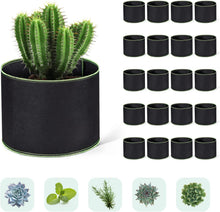 Load image into Gallery viewer, Wohous 20-Pack 1 Gallon Plant Grow Bags Heavy Duty Aeration Fabric Pots Thickened Nonwoven 1 Gallon Fabric Pots Plant Grow Bags (20, 1 Gallon)
