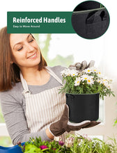 Load image into Gallery viewer, Wohous 20-Pack 1 Gallon Plant Grow Bags Heavy Duty Aeration Fabric Pots Thickened Nonwoven 1 Gallon Fabric Pots Plant Grow Bags (20, 1 Gallon)
