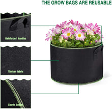 Load image into Gallery viewer, Wohous 20-Pack 1 Gallon Plant Grow Bags Heavy Duty Aeration Fabric Pots Thickened Nonwoven 1 Gallon Fabric Pots Plant Grow Bags (20, 1 Gallon)
