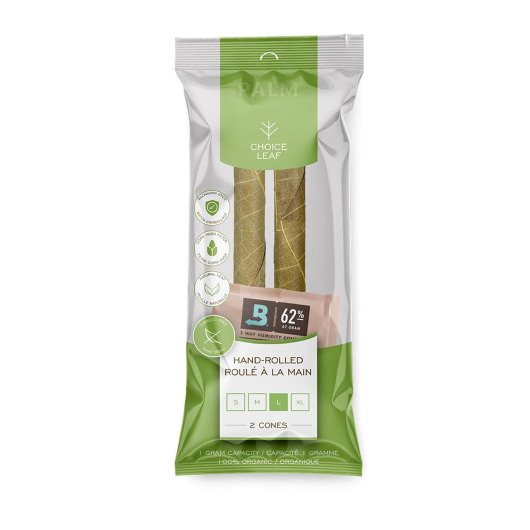 Choice Leaf Palm Pre-Rolled Cones - Large - 25 Packs/Box