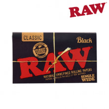 Load image into Gallery viewer, RAW Black Single Wide Double Window - 25 Packs/Box
