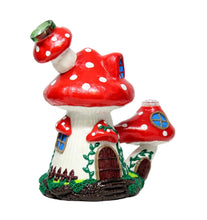 Load image into Gallery viewer, 8&quot; Red Mushroom House 3D Handcraft Dab Rig W/ Banger
