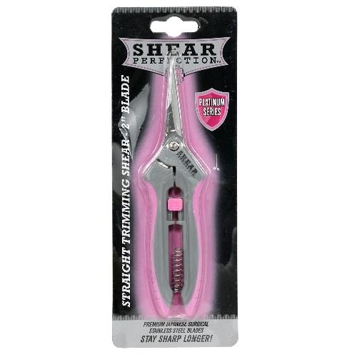 Shear Perfection® Pink Platinum Stainless Trimming Shear - 2 in Straight Blades