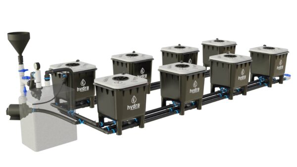 HydraMax 8 bucket, 2 Row RDWC System