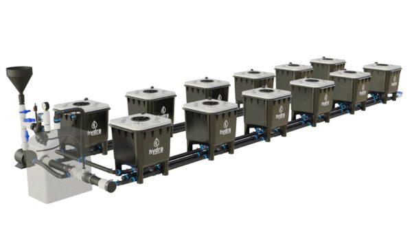 HydraMax 12 bucket, 2 Row RDWC System
