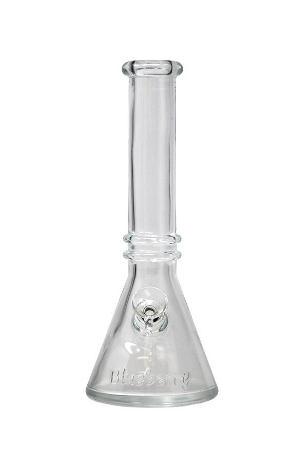 10“ Clear Blueberry Double Ring Soft Glass Beaker