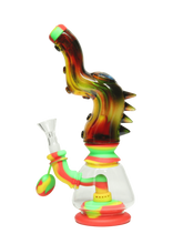 Load image into Gallery viewer, 8&quot; Leak Proof Dragon Eye #2 Silicone Water Pipe - Assorted Color
