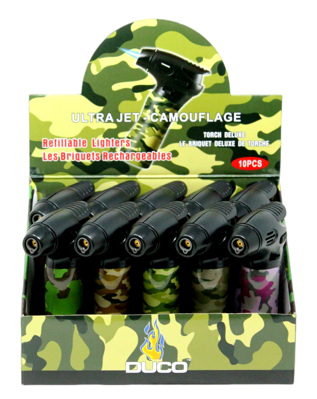 DUCO Easy Grip Ultra Jet Torch Camouflage Series - 10pcs/Display