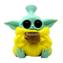 Load image into Gallery viewer, 5&quot; Baby Yoda Silicone Water Pipe
