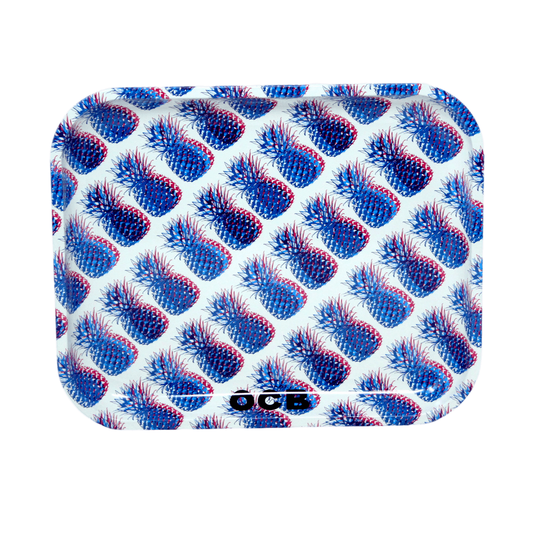 OCB Pineapple Metal Rolling Tray - Large 11