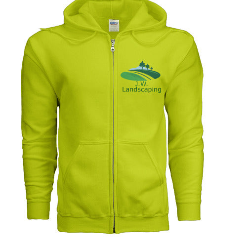 J.W. Landscaping Gildan G186 Zip-up Hoodie