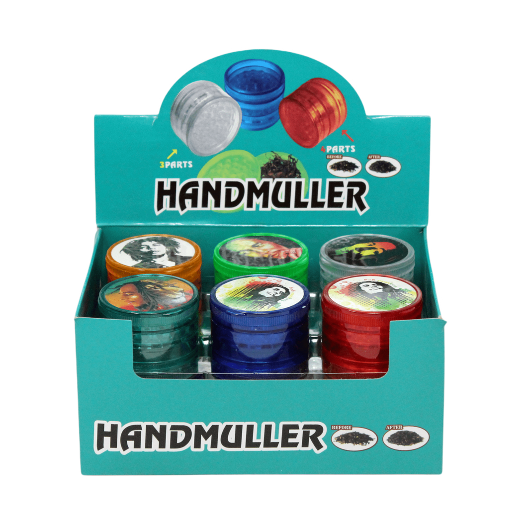 Large Arcylic BM Grinder - 65mm 5-Piece - 12Pcs/Display
