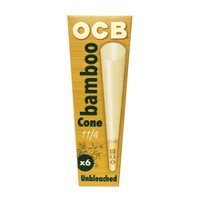 Load image into Gallery viewer, OCB Bamboo 1 1/4 Pre-rolled Cones - 32 Packs/Box
