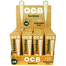 Load image into Gallery viewer, OCB Bamboo 1 1/4 Pre-rolled Cones - 32 Packs/Box
