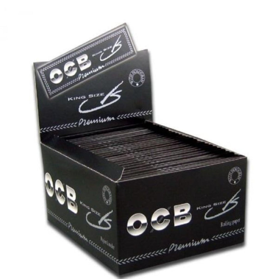 OCB Premium King Size Rolling Papers - 50 Packs/Box