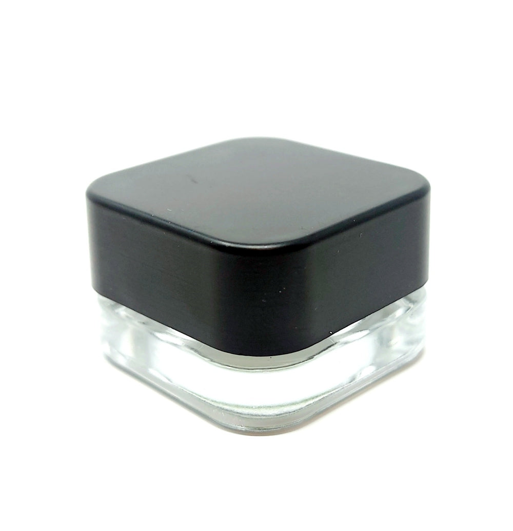 5ML Cube Glass Jars with Lids 250 CT