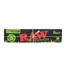 Load image into Gallery viewer, RAW Black Organic Hemp King Size Slim Rolling Papers - 50 Packs/Box

