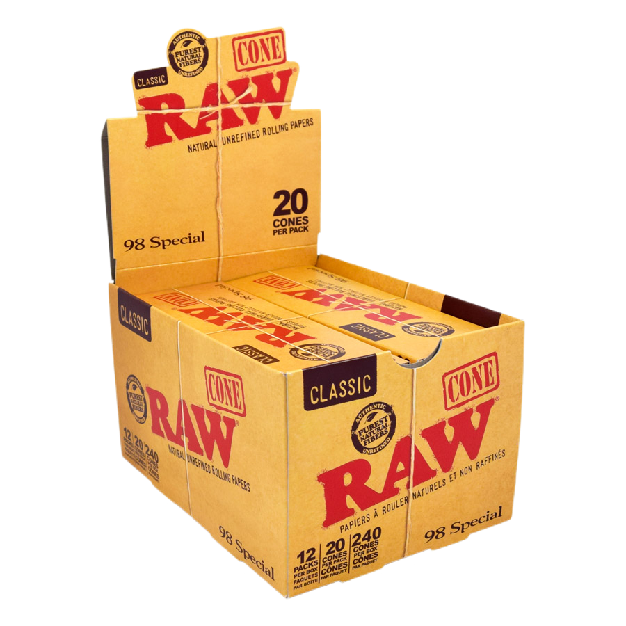 RAW Classic Pre-Rolled Cones 98 Special - 12Packs/Box