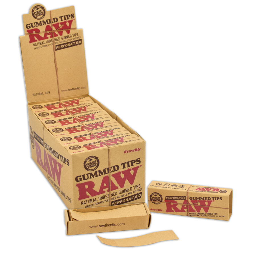 RAW Perforated Gummed Tips - 24 Packs/Box