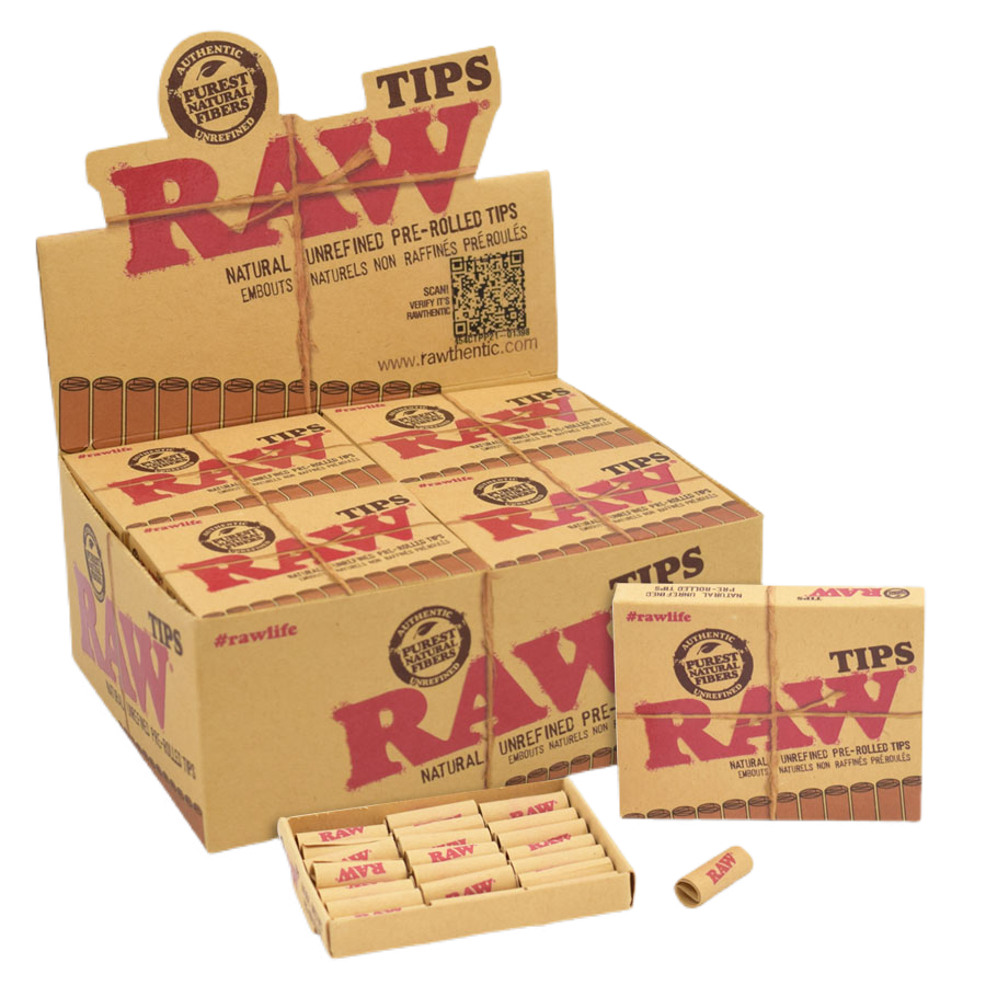 RAW Pre-Rolled Tips - 20Packs/Box