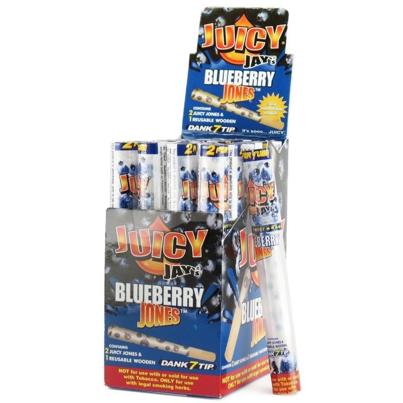Juicy Jay’s Jones Pre-Rolled Cones With Dank 7 Tips - 24 Tubes/Pack