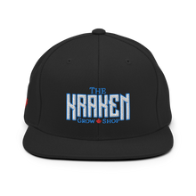 Load image into Gallery viewer, The Kraken Grow Shop Exclusive Embroidered Text Snapback Hat

