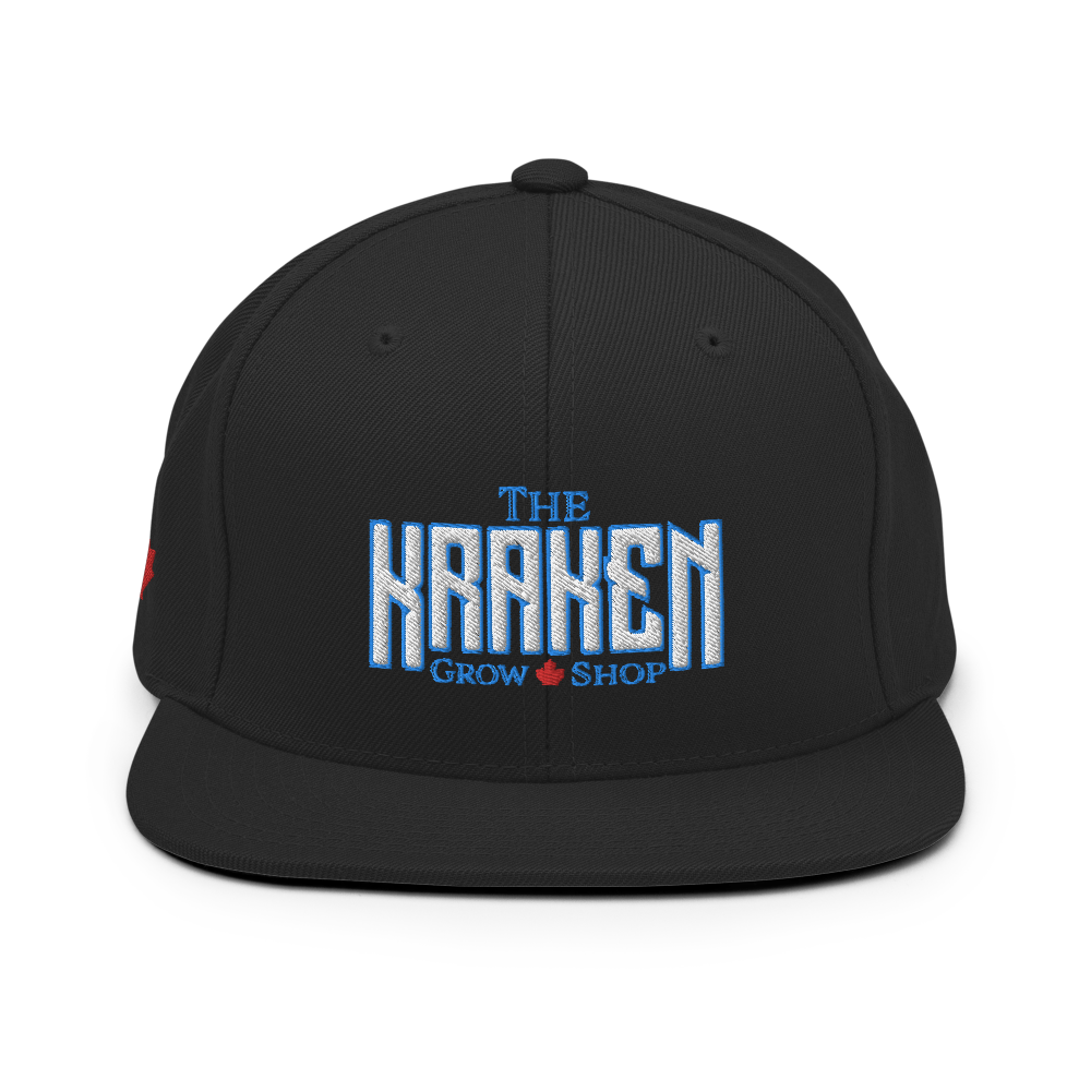 The Kraken Grow Shop Exclusive Embroidered Text Snapback Hat