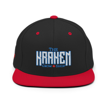 Load image into Gallery viewer, The Kraken Grow Shop Exclusive Embroidered Text Snapback Hat
