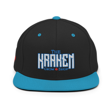 Load image into Gallery viewer, The Kraken Grow Shop Exclusive Embroidered Text Snapback Hat
