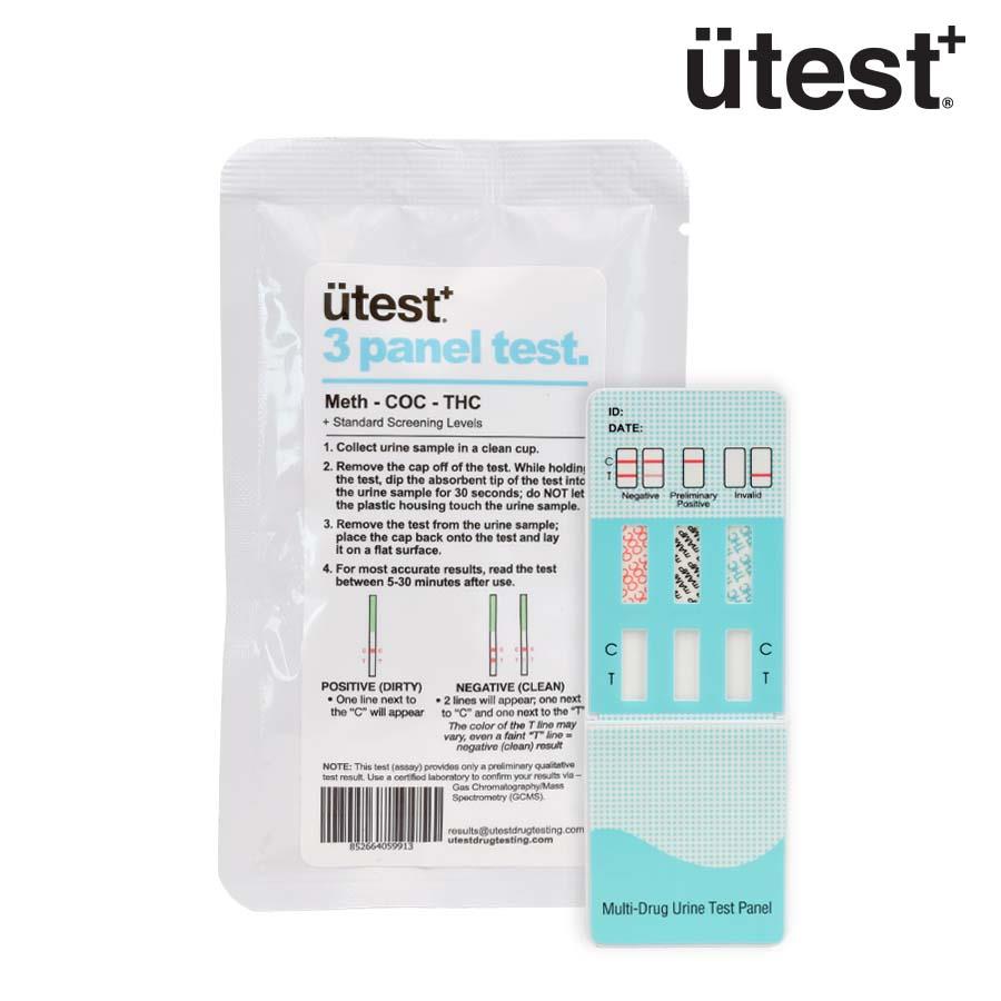 UTest Urine Test Kit  3Panel T-Dip 1Test w/ THC 50ng