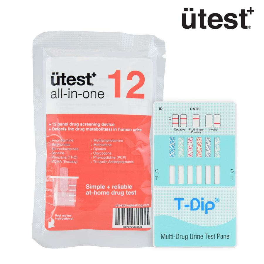 UTest Urine Test Kit 12Panel T-Dip 1Test w/ THC 50ng