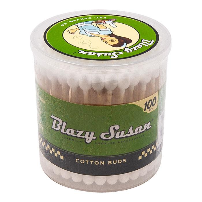 Blazy Susan White Cotton Swabs Cleaning Tool For Quartz Bangers Etc. 100/pack
