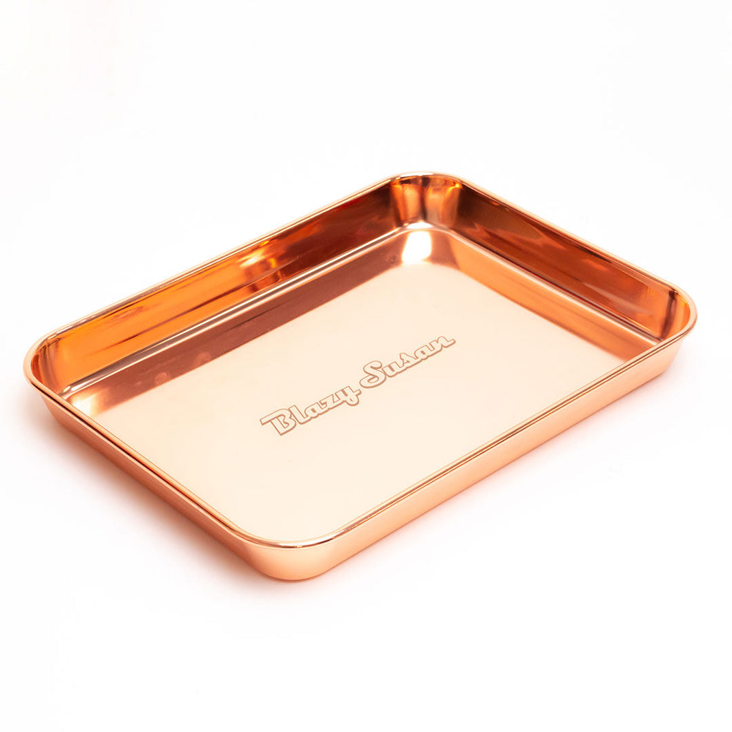Blazy Susan Rose Gold Rolling Tray - 9