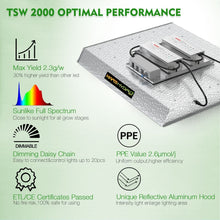Load image into Gallery viewer, MARS HYDRO TSW 2000 LED GROW LIGHT FOR INDOOR PLANTS FULL SPECTRUM 300W 3FTX3FT  COVERAGE
