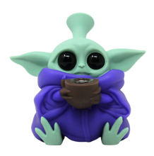 Load image into Gallery viewer, 5&quot; Baby Yoda Silicone Water Pipe
